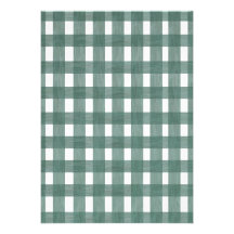 Grüne Spitze-Gingham-Rezept-Karten Individuelle Einladung