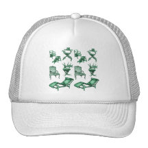 Grüne Stühle Truckermütze
