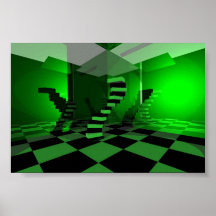 Grüne Treppe Poster