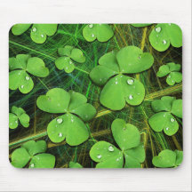 Grünen Kleeblatt-St Patrick Tag Mousepad