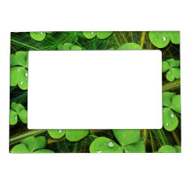 Grünen Kleeblatt-St Patrick Tagesmagnetischer Rahm Magnetischer Bilderrahmen