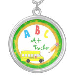 Grünen Sie A+ Lehrer ABC-Schulbus-Bleistift-Halske
