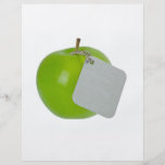 Grüner Apfel mit Metallumbau Vollfarbige Flyer