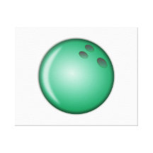 Grüner Bowlings-Ball Leinwand Druck