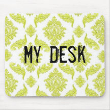 grüner Damast mein Schreibtisch mousepad