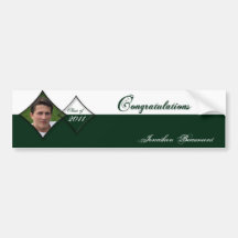 Grüner Diamant-Klassen-Abschluss-Wein-Aufkleber Auto Sticker