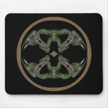 Grüner Drache-Kaleidoskop Mousepads