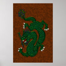 grüner Drache Plakatdrucke