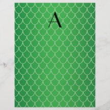 Grüner Drache stuft Monogramm ein Personalisierte Flyer