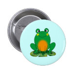 Grüner Frosch Anstecknadelbuttons
