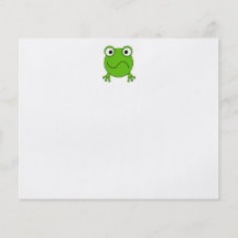 Grüner Frosch. Schauen verwirrt Flyerdruck