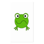 Grüner Frosch. Schauen verwirrt Visitenkarte