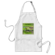 Grüner Frosch-Schürze