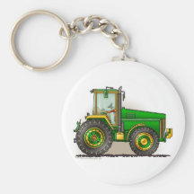 Grüner großer Traktor-Schlüsselketten Schlüsselbänder