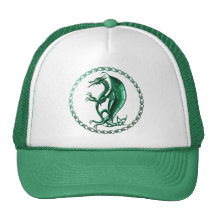 Grüner keltischer Drache Netz Caps