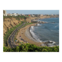 Grüner Küstenstrand in Lima-Peru Postkarten