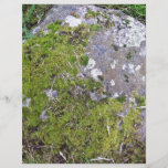 Grüner moosiger Felsen Flyerbedruckung