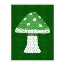 Grüner Pilz Ankündigungskarten
