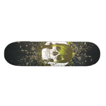 Grüner Punkschädel Skateboard Bretter