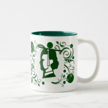 Grüner Punkt blühen Absolvent Kaffee Tassen