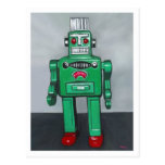Grüner Roboter Postkarten