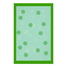 Grüner Schneeflocke-Winter stationär Personalisiertes Büropapier