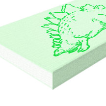 Grüner Stegosaurus Gespannter Galeriedruck