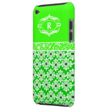 Grüner u. weißer Damast-Case-Mateipod-Touch-Kasten iPod Case-Mate Hüllen