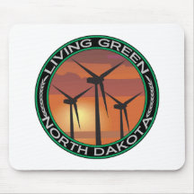 Grüner Wind North Dakota Mousepads