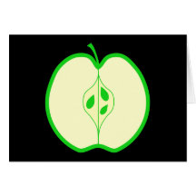 Grünes Apple halb Karte