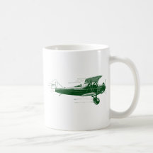 Grünes Bi-Flugzeug Kaffeehaferl