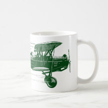 Grünes Bi-Flugzeug Teetassen