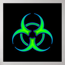 Grünes Biogefährdung-Symbol-Plakat