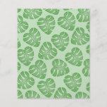 Grünes Blatt-Muster, Monstera Blätter Flyerdruck