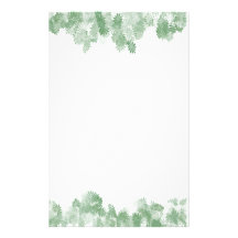 GRÜNES BLUMENbriefpapier Personalisiertes Druckpapier
