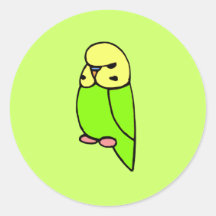 Grünes Englisch Budgie Sticker