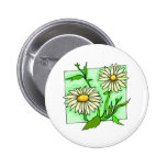 Grünes Gänseblümchen Anstecknadelbuttons