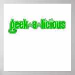 Grünes Geekalicious Plakatdrucke