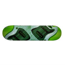 Grünes Gitarren-Skateboard Bedrucktes Skateboard