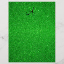 Grünes Glittermonogramm Flyer