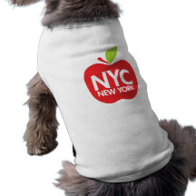 Grünes großes Apple NYC Hund T Shirt