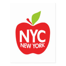 Grünes großes Apple NYC Postkarten