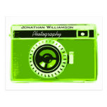 Grünes Kamera-Fotografie-Geschäft Postkarte