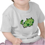 Grünes Klee-Katzen-Säuglings-T-Shirt