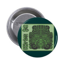 Grünes Neuseeland Stammes- Buttons