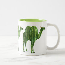 Grünes niedliches Kamel Kaffee Tasse