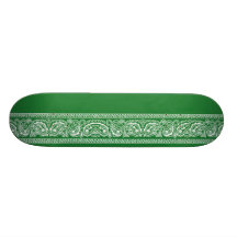 Grünes Paisley-Skateboard Pro Skateboarddeck