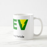 Grünes PHEV hybrides elektrisches Einsteckfahrzeug Tee Tasse