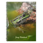 Grünes schwarzes Froschnotizbuch
