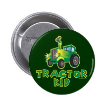 Grünes Traktor-Kind Anstecknadelbutton